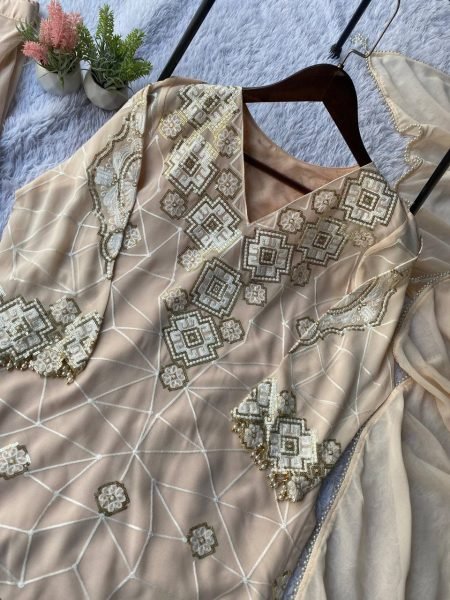 Wedding Season Pakistani Georgette Sequence Embroidery Palazzo Set Ready To Wear Collection