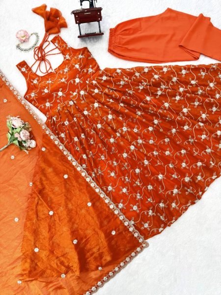 Wedding Special Anarkali Suit Set with Sequins Work for Women  Anarkali Kurtis 