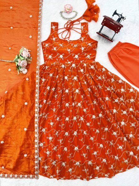 Wedding Special Anarkali Suit Set with Sequins Work for Women  Anarkali Kurtis 