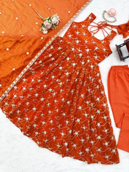 Wedding Special Anarkali Suit Set with Sequins Work for Women  Anarkali Kurtis 