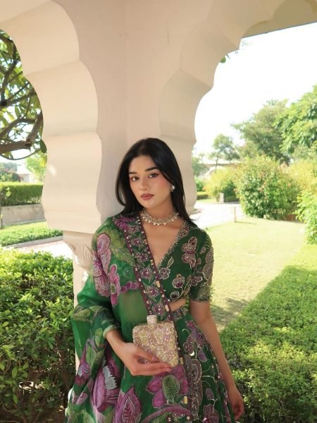 Wedding Special Green Grand Flair Lehenga with Heavy CanCan for Festive Wear Bollywood Lehenga Choli