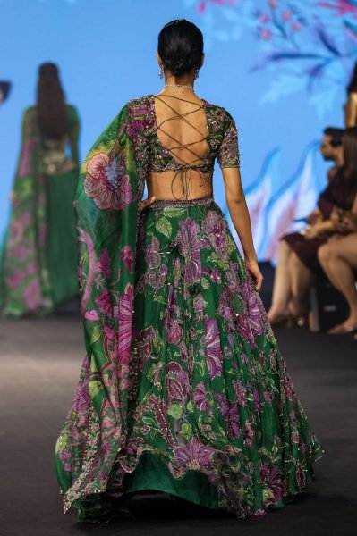 Wedding Special Green Grand Flair Lehenga with Heavy CanCan for Festive Wear Bollywood Lehenga Choli