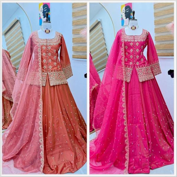 Wedding Wear Embroidered Ready to Wear Lehenga Set Outfit  Ready To Wear Collection