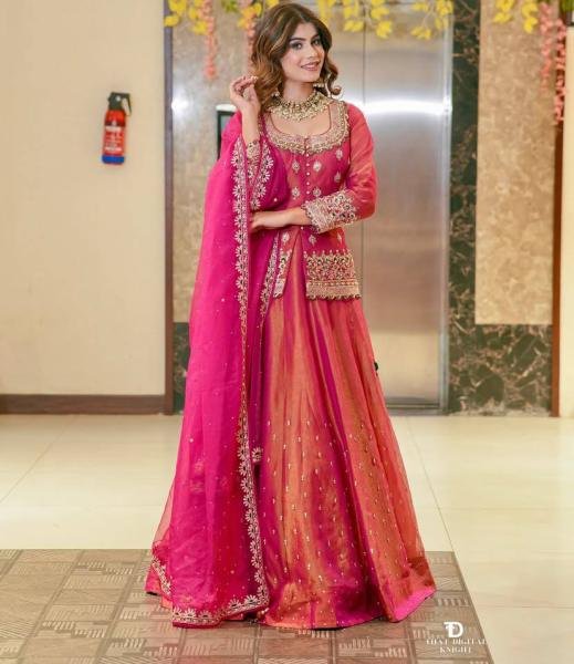 Wedding Wear Embroidered Ready to Wear Lehenga Set Outfit  Ready To Wear Collection