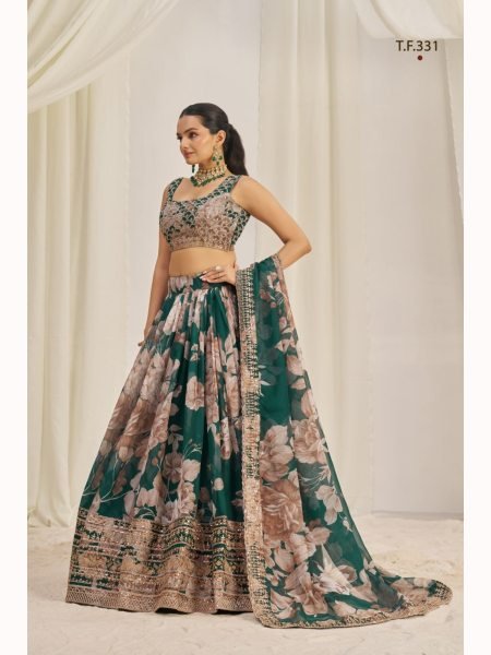 Wedding Wear Organza Lehenga Choli Collection  Designer Lehenga Choli