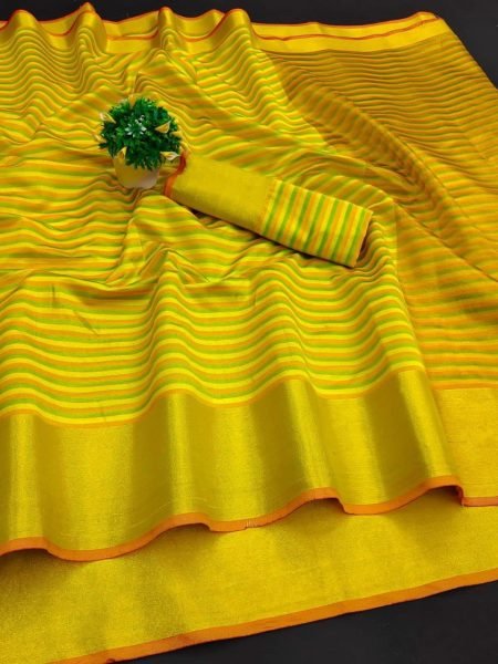 Wedding Wear Soft Cotton Silk Saree With Zari Weaving Border  Silk Sarees Wholesale
