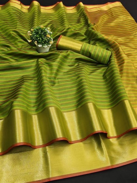 Wedding Wear Soft Cotton Silk Saree With Zari Weaving Border  Silk Sarees Wholesale