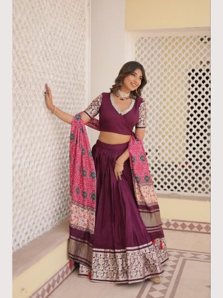 Wedding Wear Viscose Jequard Lehenga Choli  Designer Lehenga Choli