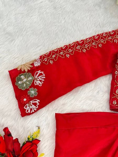 western dhoti set two piece embroidered blouse and draped dhoti Ready To Wear Collection