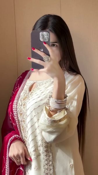 Bohemian White Heavy Chinon Silk Palazzo Suit with Embroidered Dupatta For Wedding Wear Ready To Wear Collection
