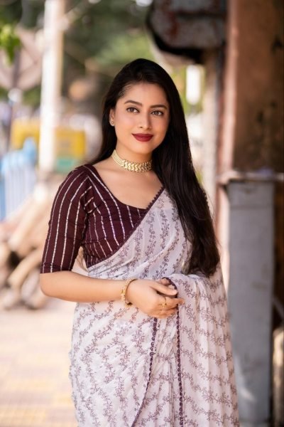 White Leheriya Printed Georgette Saree  Georgette Sarees Wholesale