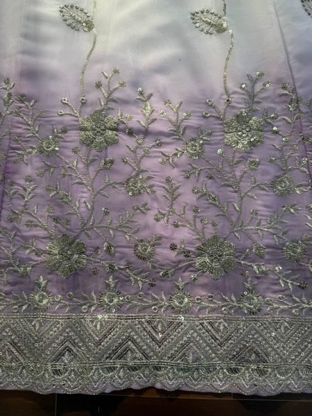 White Star Georgette Thread Sequence Anarkali Set with Pant and Dupatta Ethnic Wear for Eid and Ramadan Ready To Wear Collection