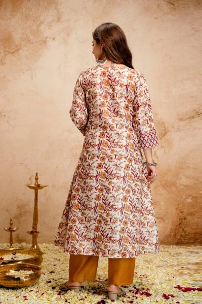 White Summer Special Magic Cotton Kurti Pant Dupatta Set at Wholesale Rate Cotton Kurtis Wholesale