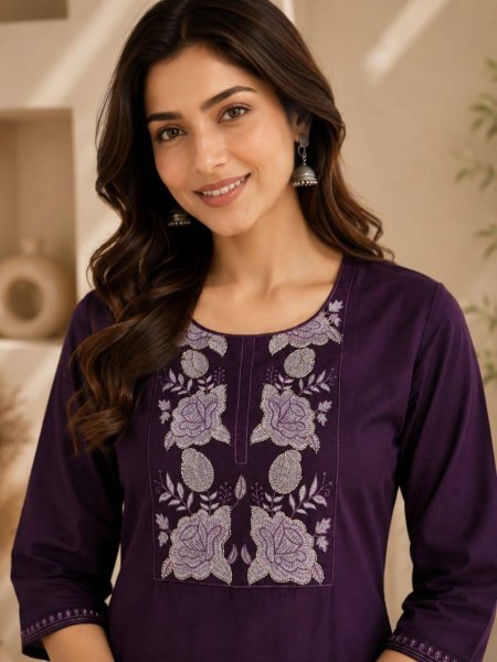 Wholesale 60  60 Premium Ready to Wear Cotton Kurti Plazo Set for Resellers and Retailers Embroidery Kurtis 