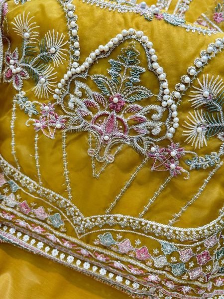 Wholesale Pakistani Salwar Suit Organza Fabric with Heavy Embroidery Khatli Detailing Best Price Pakistani Suits Wholesale