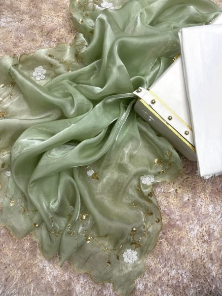 Wholesale Party Wear Jimmy Choo Saree Designer Handwork Work in Two Elegant Colors at Wholesale Rates JIMMY CHOO SAREE