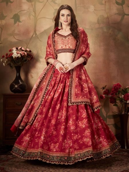 Wholesale Rate Floral Organza Lehenga for Resellers and Boutiques Designer Lehenga Choli