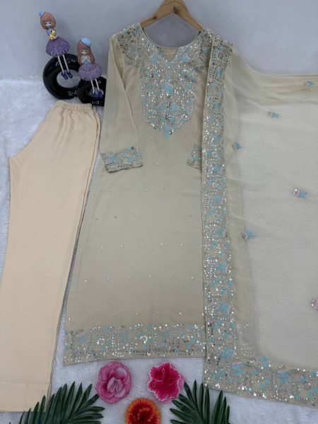 Wholesale Rate Heavy Embroidery Work Suits  Ready To Wear Collection