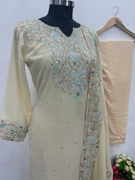 Wholesale Rate Heavy Embroidery Work Suits  Ready To Wear Collection