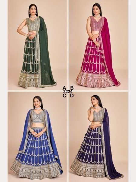 Wholesale Rate Heavy Fox Georgette Lehenga Choli  Designer Lehenga Choli