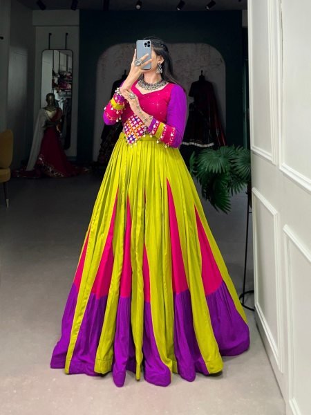 Wholesale Rate Navratri Special Pure Rayon Lehenga Choli  Navratri Lehnega Choli