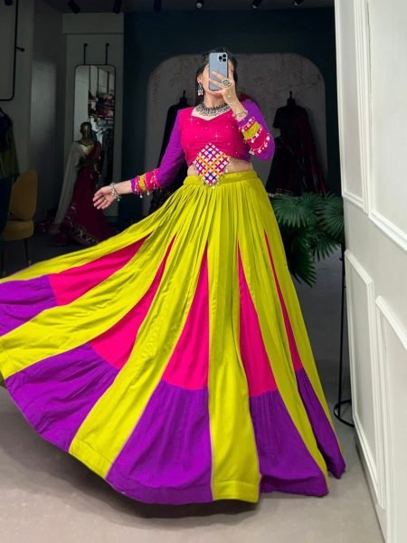Wholesale Rate Navratri Special Pure Rayon Lehenga Choli  Navratri Lehnega Choli