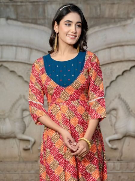 Wholesale Rayon Anarkali Gown     Stylish  Comfortable   Affordable Printed Kurtis