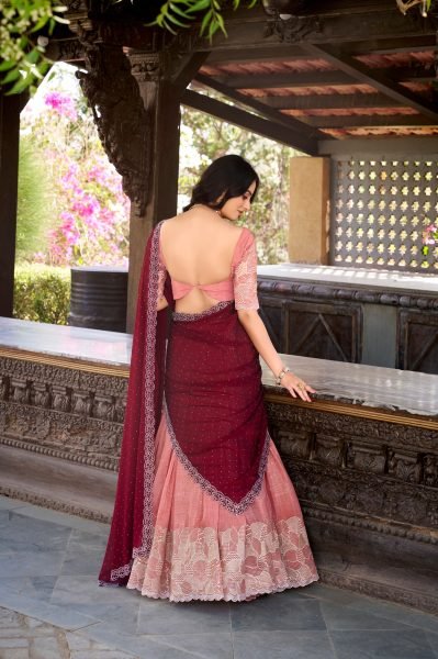Wholesale Silver Glossy Lehenga Choli with Sequins and Thread Embroidery Bridal & Wedding Wear Designer Lehenga Choli