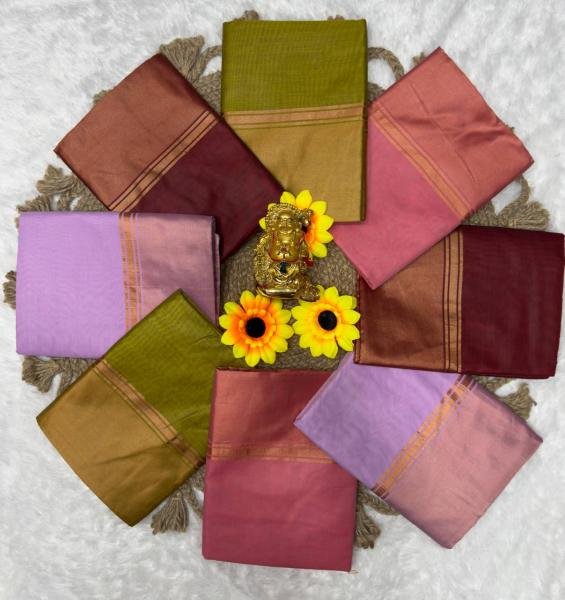 Wholesale South Indian Cotton Sarees with Running Blouse  South Indian Saree 