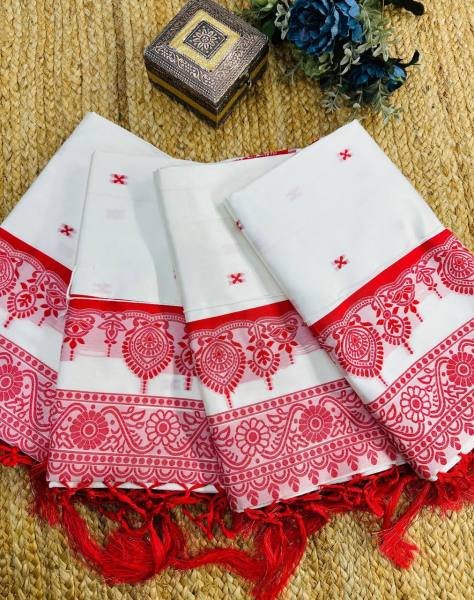 Wholesale White Bengali Silk Saree For Durga Puja Silk Sarees Wholesale