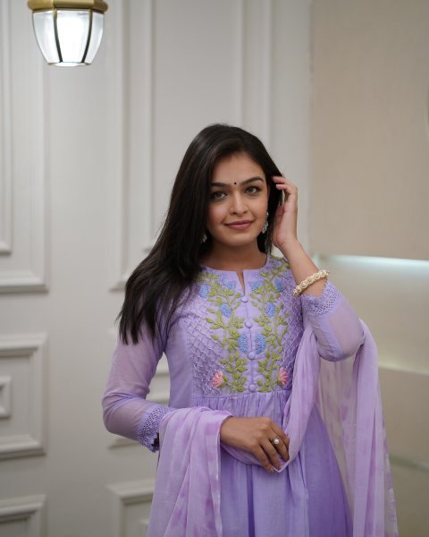 Embroidered Georgette Ready-to-Wear Anarkali Kurti Set for Women Anarkali Kurtis 