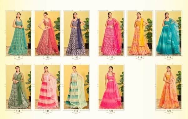 Women Organza Zari Sequence Embroidered Lehenga Choli Designer Lehenga Choli