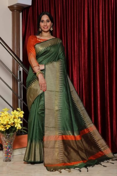 Women Raw Silk Weaving Saree  Silk Sarees Wholesale
