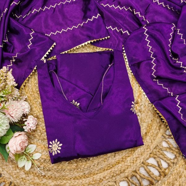 Women s chinon  Anarkali Embroidered Kurta with Dupatta Kurti With Dupatta Wholesale