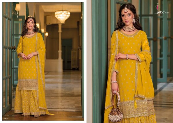 Women s Designer Fox Georgette Embroidery Work Salwar Suit Sharara Set