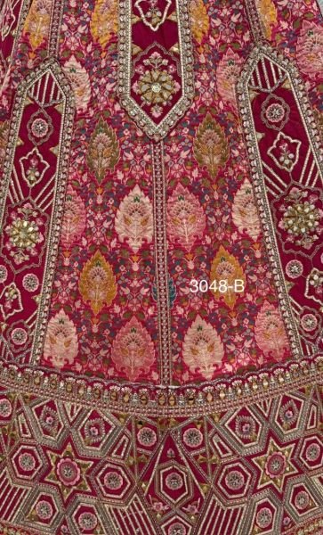 Women's Pink Banarasi Silk Wedding Lehenga with Real Mirror Handwork For Bridal Wear Bridal Lehenga Choli