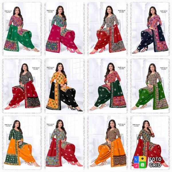 Womens Batik Special Heavy Cotton Patiyala Dress Punjabi Dress Materials Wholesale