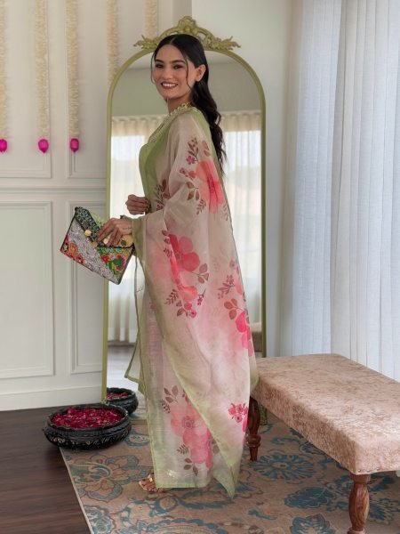 Womens Pista Green Ethnic Motif Kurta with Patiala amd Dupatta Ready to Wear 3 Piece Kurti Set