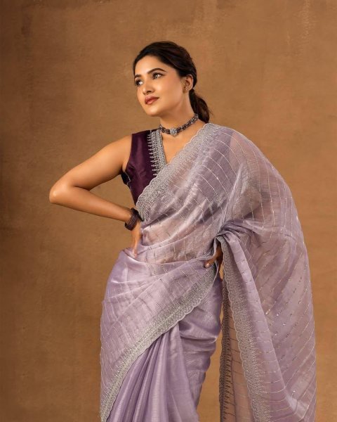 Womens Soft Burberry Embroidery Work Saree With Unstitched Blouse Piece Embroidery Sarees Wholesale