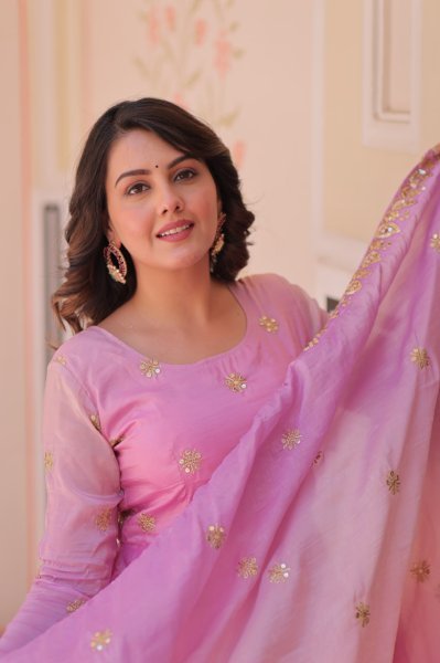 Womens Traditional Pink Anarkali Suit with Embroidered Dupatta Ethnic Wear for Festive Occasions Anarkali Kurtis 
