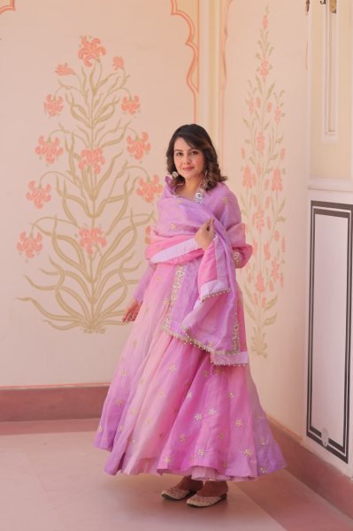 Womens Traditional Pink Anarkali Suit with Embroidered Dupatta Ethnic Wear for Festive Occasions Anarkali Kurtis 