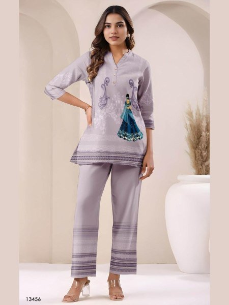 Womens Trendy Poly Rayon Co ord Set Designer Printed Top   Pant New Collection Bulk Stock Available CO ORD Sets