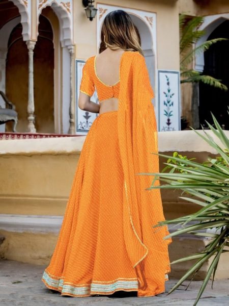 Yellow Color Women Designer Georgette Lehenga Choli  Designer Lehenga Choli