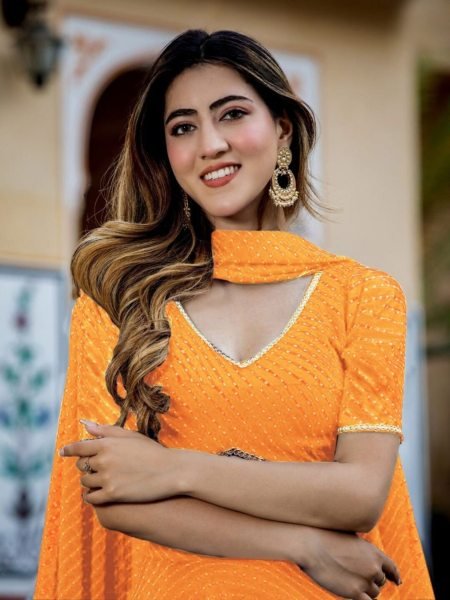 Yellow Color Women Designer Georgette Lehenga Choli  Designer Lehenga Choli
