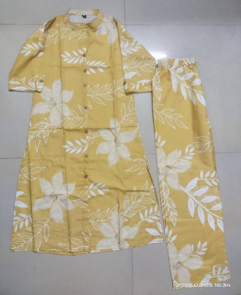 Yellow Cream Floral Printed Co-ord Set For Women |Online  CO ORD Sets