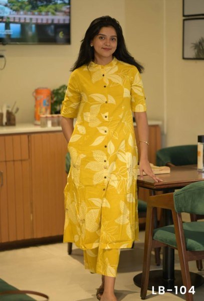 Yellow Cream Floral Printed Co-ord Set For Women |Online  CO ORD Sets
