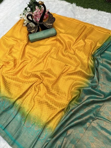Yellow Kubera Pattu Silk Saree Silk Sarees Wholesale