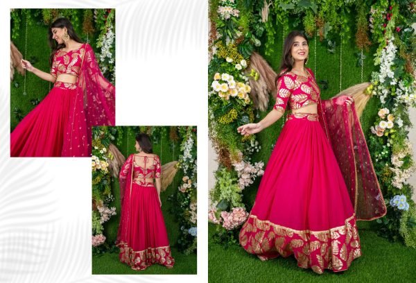Zari Embroidered Lehenga Choli with Net Dupatta Premium Art Silk & Georgette Fabric for Bridal & Party Look Designer Lehenga Choli