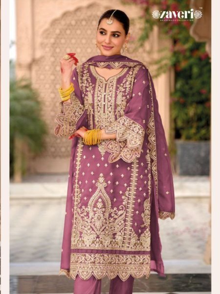 Zaveri Aanaya Vol 4 Soft Organza Suit Ready Made Wholesale Collection Salwar Kameez