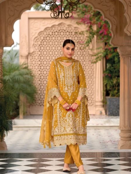 Zaveri Anaya Vol 4 Designer Organza Suit With Silk Bottom  Salwar Kameez